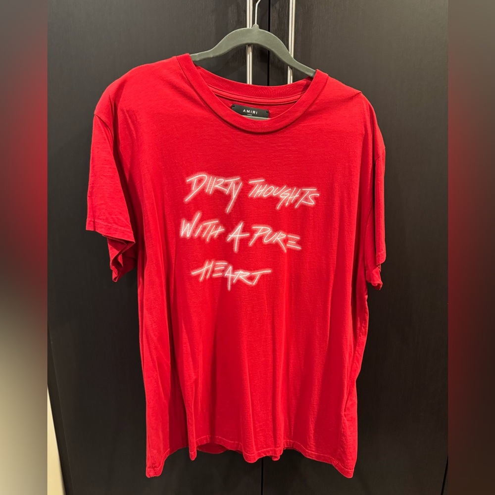 AMIRI Red Short Sleeve Tee size L NEVER WORN